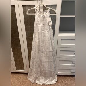 DISSH Cream Elegant Striped Dress